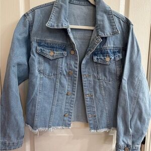 Light Blue Denim Blue Women's Jacket, Sz S